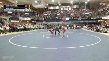 120 lbs 1st Place Match - Josie Bell, Hoxie HS vs Arianna Weigel, Russell HS