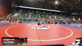 4A-132 lbs Cons. Round 1 - Cammeron Blake, Rock Springs vs Blake Edwards, Thunder Basin High School