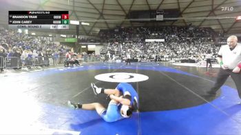 Boys 2A 113 lbs Cons. Round 2 - John Carey, Hockinson vs Brandon Tran, Chief Sealth