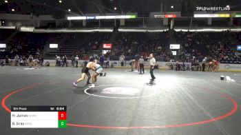 195 lbs 5th Place - Hunter James, Newberg vs Blade Gray, Spanaway Lake