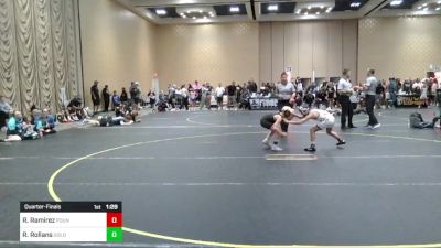 70 lbs Quarterfinal - Riley Ramirez, Pounders WC vs Ryker Rollans, Gold Rush Wr Acd