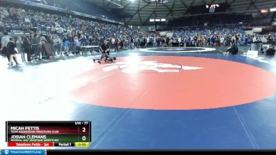 77 lbs Champ. Round 1 - Josiah Clemans, Federal Way Spartans Wrestling vs Micah Pettis, Team Aggression Wrestling Club