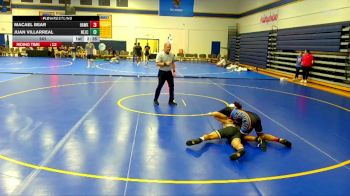 141 lbs Round 2 (6 Team) - Juan Villarreal, Northeastern Junior College vs Macael Bear, Hawkeye Community College