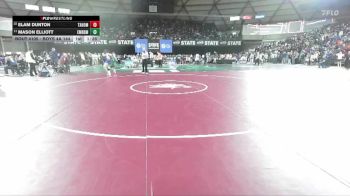 Boys 4A 144 lbs Champ. Round 1 - Mason Elliott, Emerald Ridge vs Elam Dunton, Tahoma