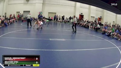 85 lbs Round 1 (6 Team) - Samuel Greenstreet, Team Oregon vs Brayden Stec, Nebraska Maize