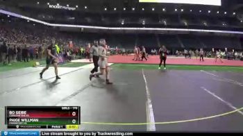 Girls - 170 lbs Cons. Semi - Bo Geibe, Constantine HS vs Paige Willman, Frankfort HS