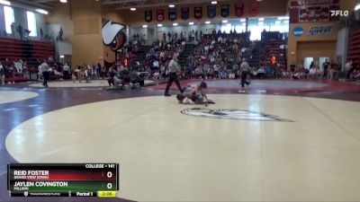 141 lbs Cons. Round 2 - Jaylen Covington, Millikin vs Reid Foster, Grand View (Iowa)