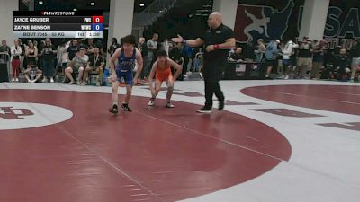 55 kg Champ. Rd Of 64 - Jayce Gruber, Pinnacle Wrestling Club vs Zayne Benson, Western Colorado Wrestling Club