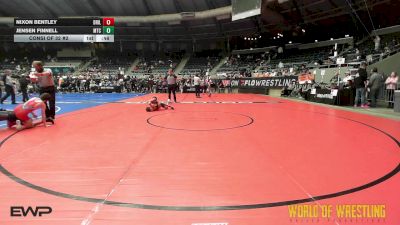 70 lbs Consi Of 32 #2 - Nixon Bentley, Driller Wrestling Club vs Jensen Finnell, Minion Training Center
