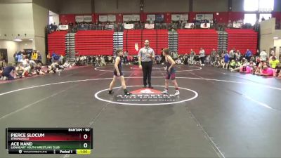 90 lbs 1st Place Match - Ace Hand, Lionheart Youth Wrestling Club vs Pierce Slocum, Stronghold