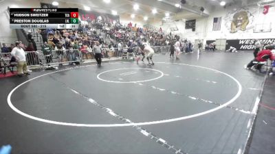 215 lbs Cons. Round 4 - Hudson Sweitzer, Trinity Classical Academy vs Preston Douglas, Laguna Hills