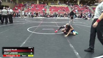 72 lbs Round 1 (6 Team) - Grady Langham, Honey Badger Wrestling Club vs Enrique Tellez, Sicarios