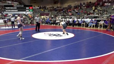 5A 170 lbs Quarterfinal - Kairi Gullion, Bauxite vs Afton Bridges, Greenwood