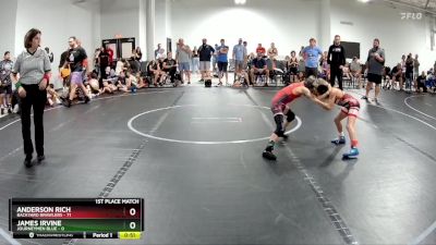 52 lbs Finals (2 Team) - James Irvine, Journeymen Blue vs Anderson Rich, Backyard Brawlers