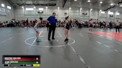 98 lbs Round 3 (4 Team) - Kristen Walzer, Phoenix WC 2 vs Gabe Brough, FORGE