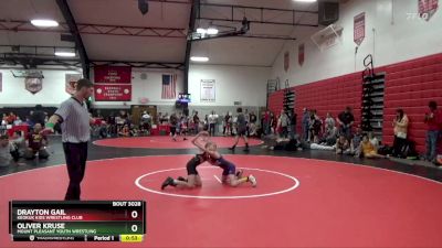 Round 2 - Oliver Kruse, Mount Pleasant Youth Wrestling vs Drayton Gail, Keokuk Kids Wrestling Club