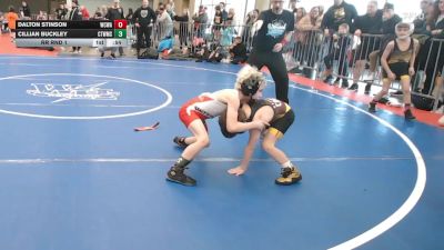 56 lbs Rr Rnd 1 - Dalton Stinson, Wrecking Crew Wrestling Academy - K3 vs Cillian Buckley, CT Whale Humpback - K3