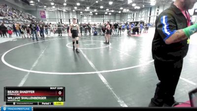 102 lbs Cons. Round 4 - Beaudi Shaeffer, Othello WC vs William Shallenberger, Wasatch WC