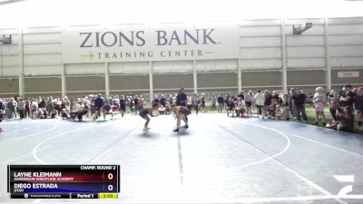 138 lbs Champ. Round 2 - Layne Kleimann, Sanderson Wrestling Academy vs Diego Estrada, Utah
