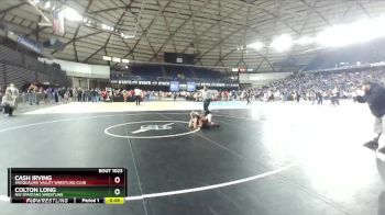 84 lbs Champ. Round 1 - Cash Irving, Snoqualmie Valley Wrestling Club vs Colton Long, NW Spartans Wrestling