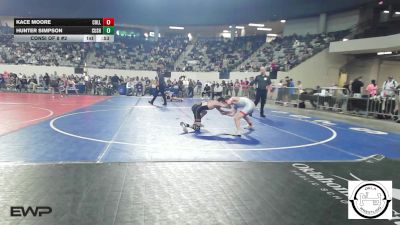 84 lbs Consi Of 8 #2 - Kace Moore, Collinsville Junior High vs Hunter Simpson, Cushing