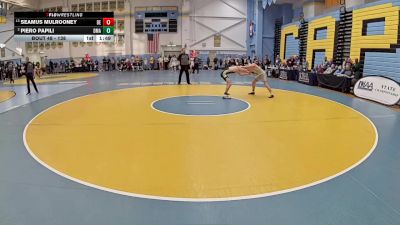 138 lbs Champ. Round 1 - Seamus Mulrooney, Delcastle H S vs Piero Papili, Delaware Military Academy
