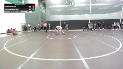 132 lbs Cons. Round 2 - Kolt Hudson, Hastings Wrestling Club vs Mason Mahoney, Hastings Wrestling Club