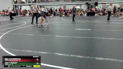 132 lbs Round 1 (8 Team) - Ben Zuckerman, South Side WC Black vs Matt Farley, Force WC