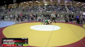 132 lbs Quarterfinal - Daniel Segaline, Waldport Leprechauns vs Jack DeGrofft, Pendleton Wrestling Club