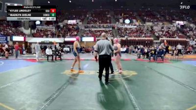 G - 190 lbs Semifinal - Madilyn Juelke, Custer Co. (Miles City) Girls vs KyLee Lindsley, Belgrade Girls