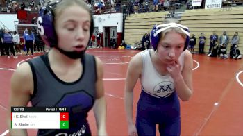 102-112 lbs Round 1 - Kylie Shell, Muncie Central vs AnnMarie Shuler, Seymour