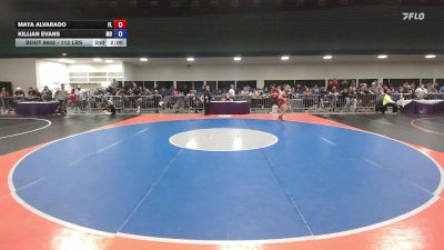 112 lbs Consi Of 8 #1 - Maya Alvarado, FL vs Killian Evans, MO