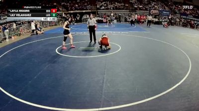 G 107 lbs Quarterfinal - Lily Velasquez, Lafayette Girls vs Layla Higgins, Riverdale Girls