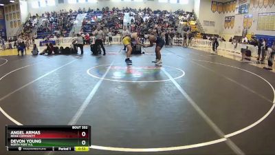 215 lbs Cons. Round 3 - DEVON YOUNG, North Port H.S. vs Angel Armas, Ridge Community