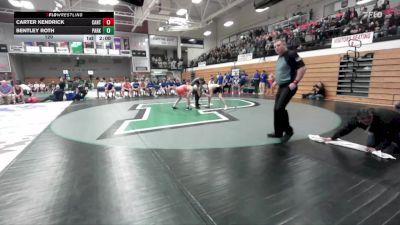 120 lbs Quarterfinals (8 Team) - Carter Kendrick, Canton vs Bentley Roth, Parkston