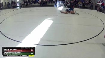 123 lbs Semifinal - Talon Belding, Beatrice High School Wrestling vs Jack Sponenburgh, Kearney High School Wrestling