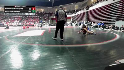 157 lbs Quarterfinals (8 Team) - Walker Johnson, HARRAH vs Albert Lopez Flores, BRISTOW