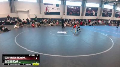 55 lbs Cons. Round 3 - Ewing Doran, Dragon Youth Wrestling vs Edmond Malinowski, El Paso Enforcers Wrestling Club