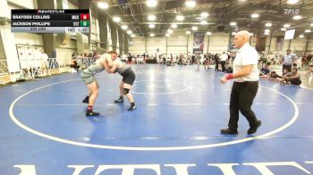 220 lbs Round Of 64 - Brayden Collins, Micky's Maniacs Blue vs Jackson Phillips, Team 922