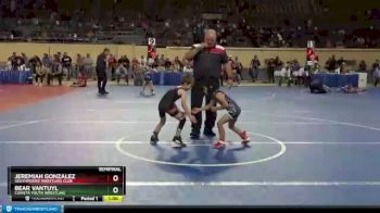 52 lbs Semifinal - Jeremiah Gonzalez, Southmoore Wrestling Club vs Bear VanTuyl, Coweta Youth Wrestling
