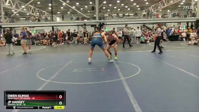 190 lbs Round 2 (8 Team) - Owen Klimas, Team Shutt Dethrone vs JP Hangey, Seagull Blue