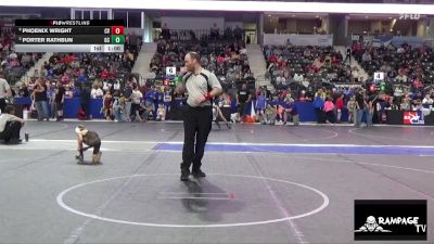 58 lbs Cons. Semi - Phoenix Wright, Caney Valley vs Porter Rathbun, Garden City