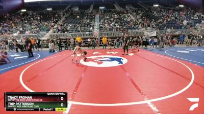 49 lbs Quarterfinal - Trip Patterson, Cowboy Kids Wrestling Club vs Tracy Froman, Top Of The Rock Wrestling Club