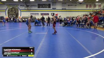106 lbs Cons. Round 3 - Clayton McDonald, Centerville vs Lincoln Daufeldt, West Liberty