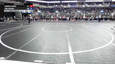 100 lbs Semifinal - Kamdyn Smith, F-5 Grappling vs Cru Foster, Legion Of Doom