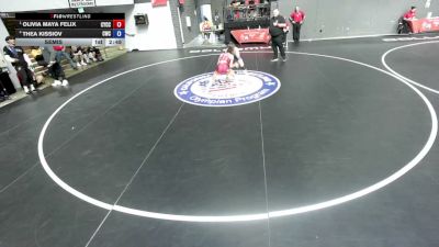 100 lbs Semis - Olivia Maya Felix, Community Youth Center - Concord Campus Wrestling vs Thea Kissiov, Cardinal Wrestling Club
