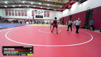 174 lbs Quarterfinal - Jake Prudek, Fresno City College vs Edward Saldana, Victor Valley College