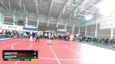 120 lbs Champ. Round 3 - Simon Boyer, Timpanogos vs Jaxon Felker, Severance