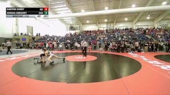 113 lbs Cons. Round 3 - Joshua Gregory, Bountiful vs Kanyon Corry, Weber