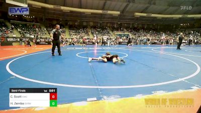 43 lbs Semifinal - Cash Scott, Cowboy Wrestling Club vs Hayden Zemba, Steel Valley Renegades